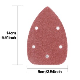 Swpeet 60 Pcs Mouse Detail Sander 10 Sizes Sanding Discs Sandpaper Hook and Loop Pads for Mouse Sander Grits Sanding Sheets 10 Sizes - 40/60 / 80/100 / 120/180 / 240/320 / 400/800 Grits