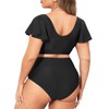 Daci Plus Size Two Piece Swimsuits - High Waisted Bikini
