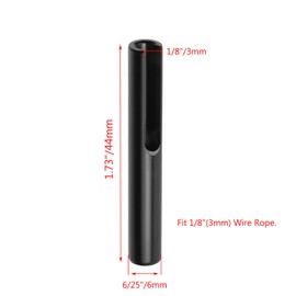 Pastlla 20 Pcs Black Metal Cable Railing Hardware Kit, Invisible 316 Stainless Steel Cable Railing Toggle Anchor, Fit 1/8" Wire Rope Fittings with Angle Adjustable Stair Corner Post and Wall Post