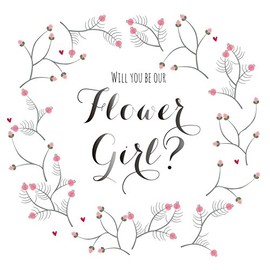 Claire Giles Quill "Will You be Our Flower Girl?" Wedding Card