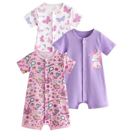 Yoofoss Baby Boy and Girl Romper 12-18 Months 100% Organic Cotton Infant Summer Clothes Short Sleeve Baby Outfit Soft and Breathbale