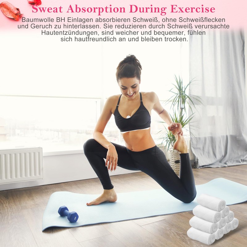 Nakutita Pack of 10 Bra Inserts, Sweating, Underbust Sweat Protection