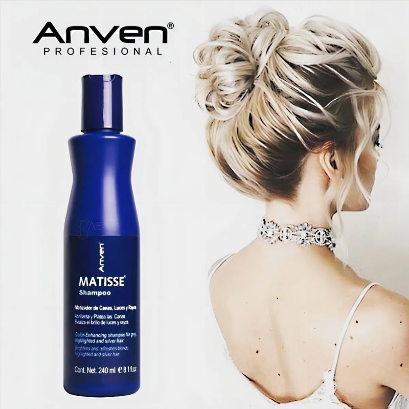 Shampoo Matizador De Canas, Luces, Rayos Matisse Anven 240ml