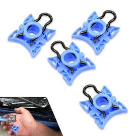 Shakas 4 PCS Window Glass Adjustment Slider, Lifting Glass Regulator Buckle, 0.42" Aperture Perfect Fit Modification Accessories, Universal for Most Cars Trucks (Blue)
