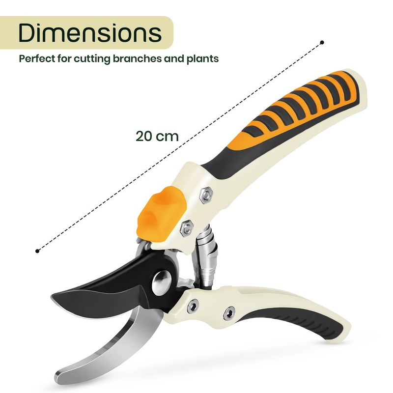 Aluminium Secateurs with SK5 Blade – Heavy Duty Ergonomic Garden