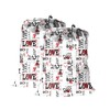Maishijie 2 x Heavy Duty Cotton Linen Laundry Bags (Love)