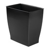 iDesign Small Plastic Bathroom Trash Can, Slim Rectangle Garbage Bin