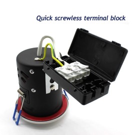 sanlumia 2 X LED Fire Rated Downlight Can GU10 Recessed Ceiling Twist & Lock Interchangeable Tilted Downlight IP20 Black