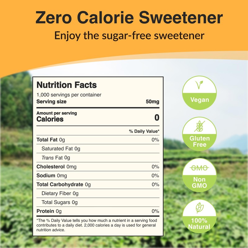 NAMANNA Pure Monk Fruit Sweetener - Zero Calorie, Zero Carb,