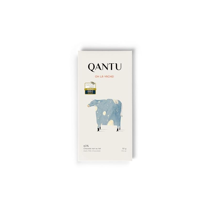 Qantu Oh La Vache Dark Milk Chocolate Bar, 50 GR