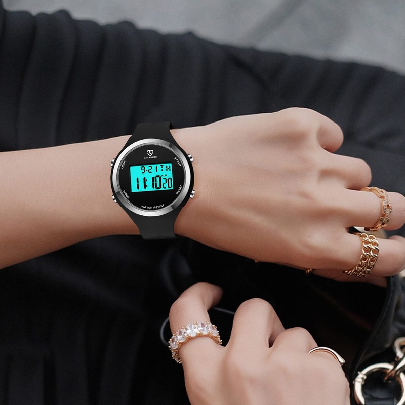 Wristwatch Women Watch Men Digital Watch Unisex, Black, sports