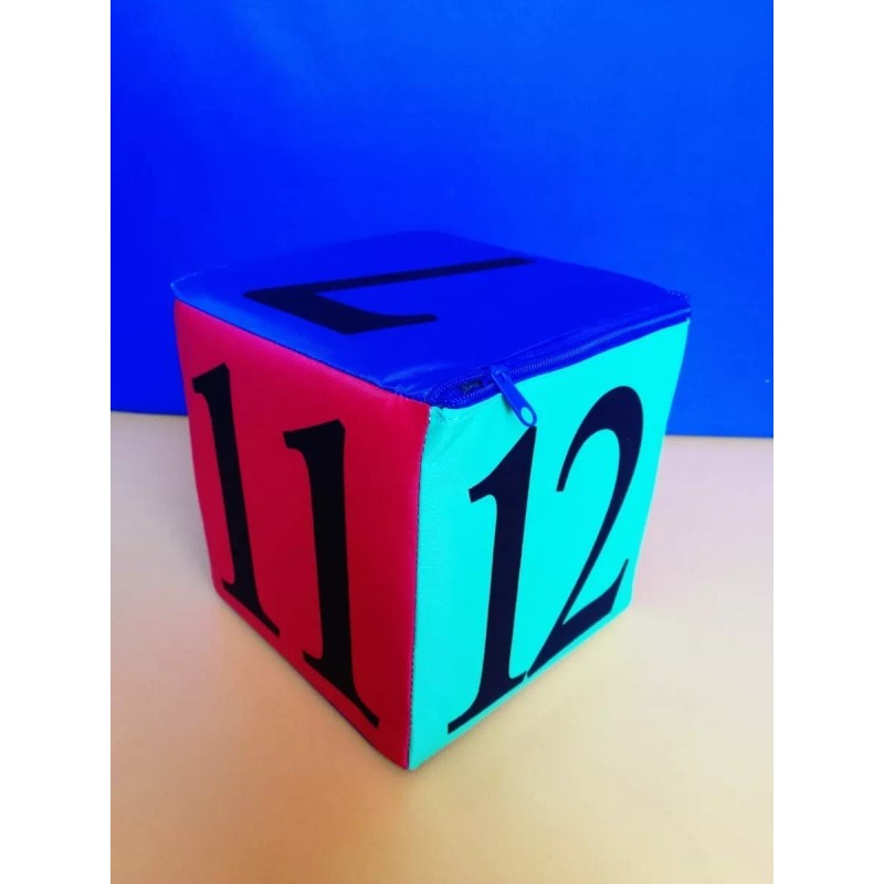 CASTILLO DIDÁCTICO Cubo Didáctico Números 7 Al 12, 20x20cms. Hule