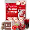 FRESHDRINKUS FreshDrinkUS, Premium 115 Hibiscus Flowers Tea Bags, 100% Natural