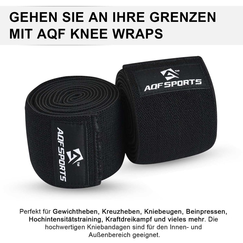 AQF Knee Wraps Weight Lifting Bandage Straps Guard Pads Powerlifting