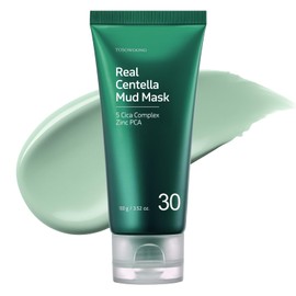 TOSOWOONG Real Centella Clay Mask, 3.5 oz (100 g), Centella Witch Hazel, Tea Tree, Pore Care, Blackheads, Sebum, Rough Skin Care, Cooling Quick Dry, Mud Pack, Tsoon, Korean Skin Care Cosmetics