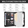 Leathario 3-Ring Portfolio Binder, Includes 5 Folder Index Dividers, 13