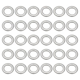 PATIKIL 304 Stainless Steel Flat Gasket, 50 Pack 1/4" ID x 2/5" OD x 0.04" Thick Metal Fender Washers Small Washers for Screws and Bolts Assortment
