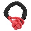 1/2in Car Recovery Straps Winch Rope 35000lbs Flexible Synthetic Shackle