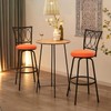 Deisy Dee 4PCS Round Bar Stool Seat Covers Stretch Round