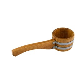 Waldmeister Infusion Ladle 0.5 Litres - Ladle Made of Oak Wood - High-Quality Sauna Accessories Made According to Traditional Böttcherkunst