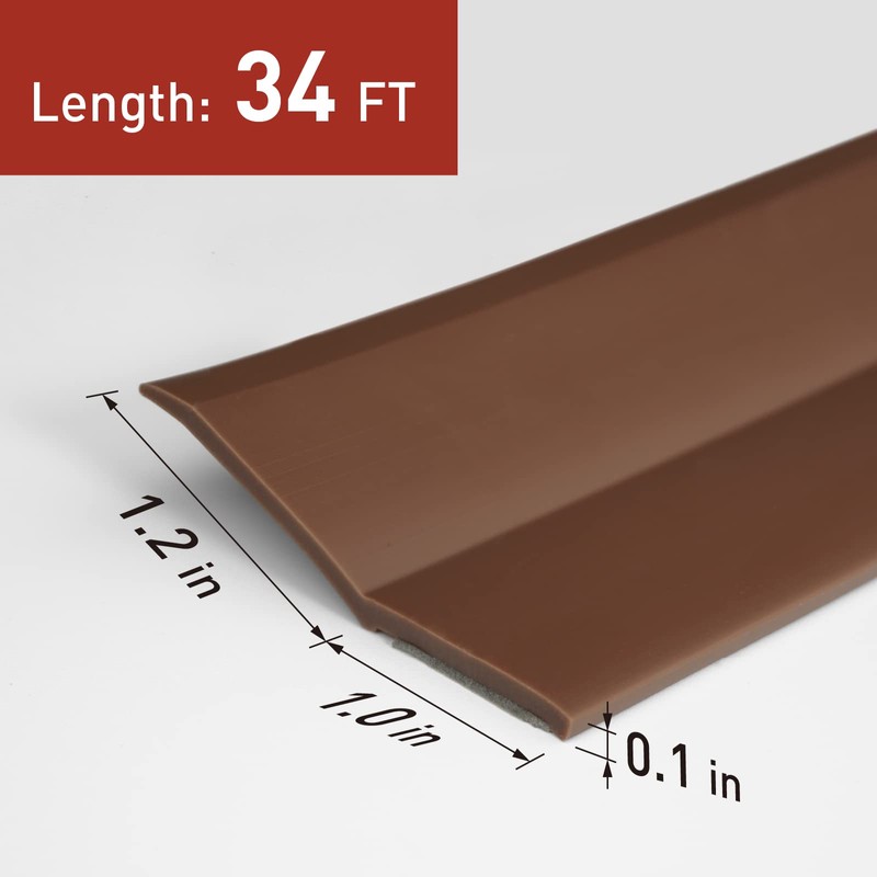 FOSLUOC Garage Door Seal Top and Side Seal Strip 34FT