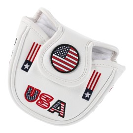 Totority America Golf Putter Covers: Club Head Covers Mallet Head Protectors for Center Shaft Putter Club for Independence Day
