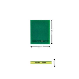 Sandwox 285 Schleifmatte Grün SUPERFEIN P400 – 10 Stück | Zweiseitig, 120x98x12mm | Für Holz, Metall, Lack | Flexibler Schleifschwamm für Feinschliff und Lackiervorbereitung