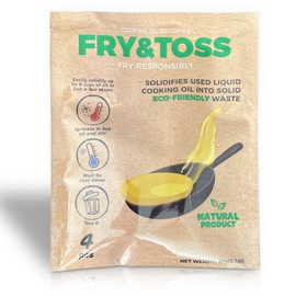 Generic FRY&TOSS Cooking Oil Solidifier, Waste Cooking Oil Solidifier Powder for Cooking Oils, Plant Based Oil Hardener for Disposal, Solidifies Up To 8 Cups.