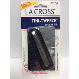Sally Hansen La Cross by Sally Hansen Tini-Tweeze SQUARE Tip Tweezers 792Q1 WITH BONUS MIRROR