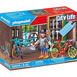 PLAYMOBIL City Life 70674 Gift Set 'E-Bike Workshop', from 4 Years