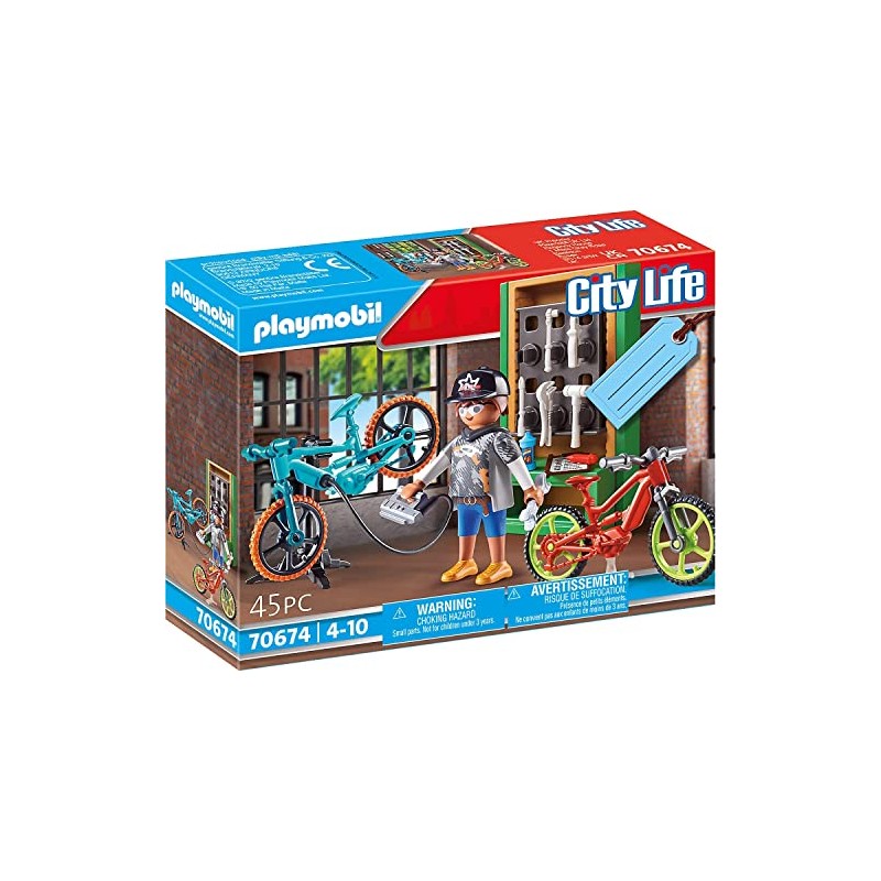 PLAYMOBIL City Life 70674 Gift Set 'E-Bike Workshop', from 4