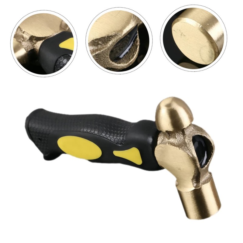 LALAFINA Mini Round Head Brass Hammer Stamping and Chiseling Tool