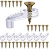Blulu 50 Pack Glass Retainer Clips with Screws 4 mm