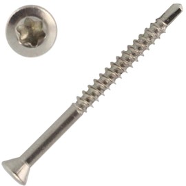 Pack of 100 Plank Screws 3.2 x 25/16 Torx TX-10 with Rounded Head Stainless Steel A2