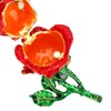 Jewelry Box Rose Shaped Rhinestone Delicate Retro Ring Earring Storage