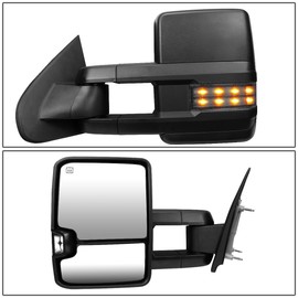 DNA Motoring TWM-015-T888-BK-SM-L Powered Tow Mirror Heat LED Smoked Left (03-07 Tahoe/Yukon),Black Housing/Smoke Lens/left