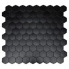 Miscasa 12-Sheet Peel and Stick Backsplash Tile, Hexagon Black Brushed