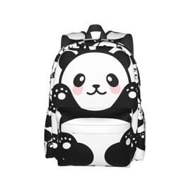Cute Panda Backpack Large Laptop Backpack Lightweight Backpack Casual Daypack for Boys Girls
