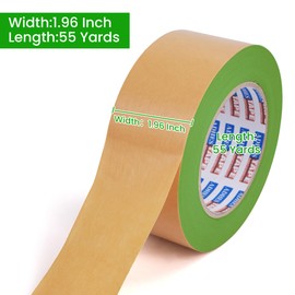 Adhes Writable Brown Paper Packing Tape 3 Rolls 1.96 Inch x 55 Yards, Writable Packing Tape with Strong Adhesive, Eco-Friendly and Tearable by Hand, for Shipping, Labeling, Arts & Crafts