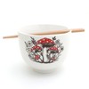 Mushroom Noodle bowl with chopsticks LennyMud by Lorrie Veasey