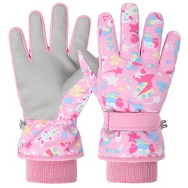 Azarxis Guantes de Esquí Niño Invierno Pantalla Táctil Impermeable Guantes Témicos para Snowboard Ciclimo Niño de 7-13 Años