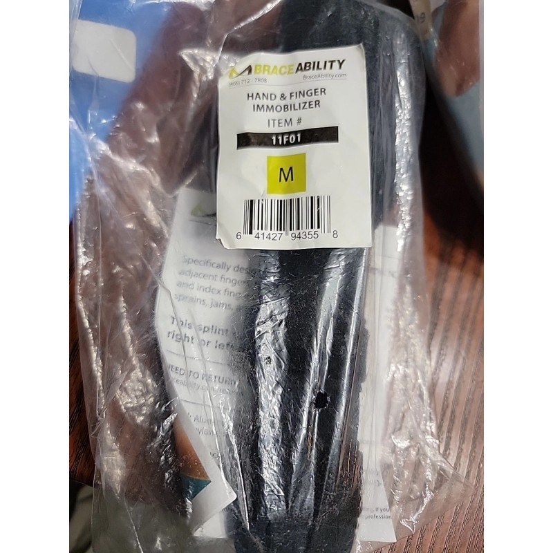 Braceability Finger Immobilizer Splint for Index, Middle, Ring or Pinky