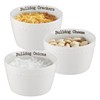 47th & Main Football Themed Ceramic Serveware, Chili Condiment Set,