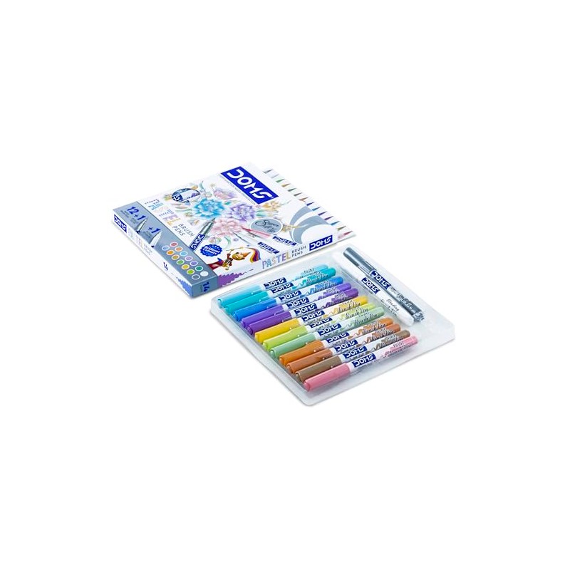 Doms Super Soft Tip Pastel Shades Brush Pen Set |