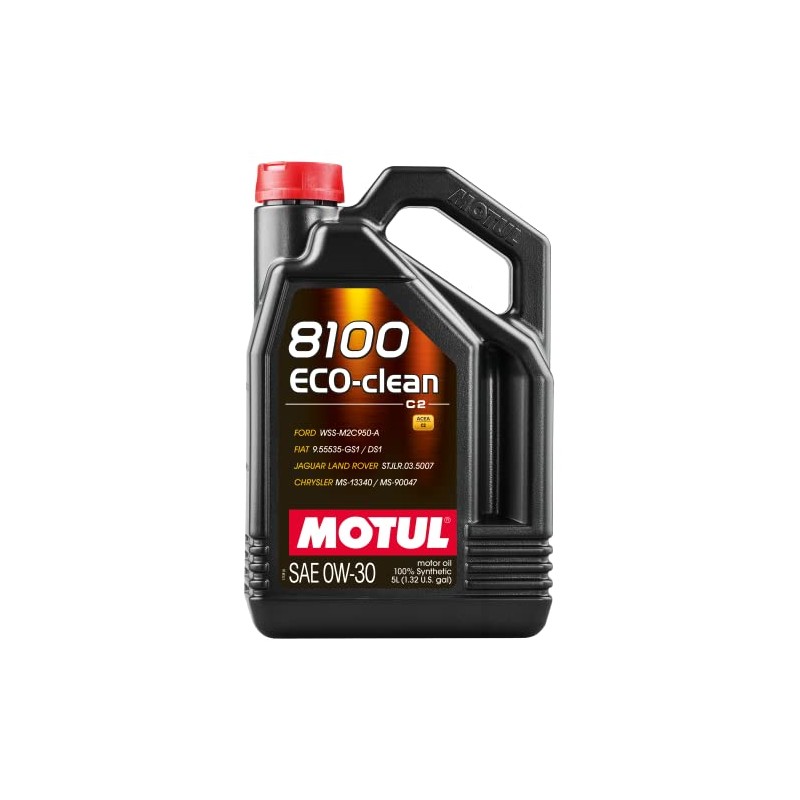Motul 102889 8100 ECO-Clean 0W-30 Motor Oil 100% Synthetic Fuel