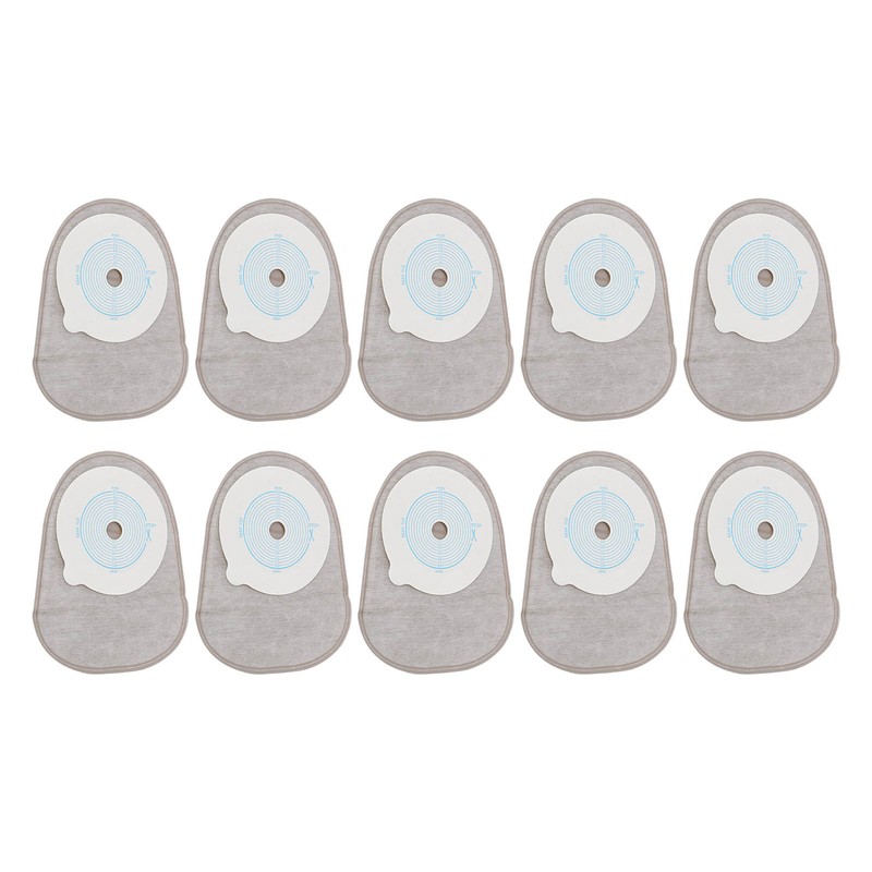 10pcs Adhesive Colostomy Pouch Lock Disposable Drainable Medical Ostomy Bag