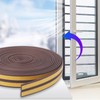 Windproof Soundproof Waterproof Gap Sealing Rubber Weatherstrip 2mm x 9mm Brown 6ea