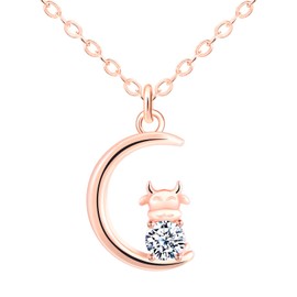 feilok cow Pendant Necklaces for Women S925 Sterling Silver Anniversary Christmas Jewellery Gifts for Women