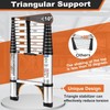 Soctone Telescoping Ladder, 10.5 FT Button Retraction Aluminum Extension Ladder