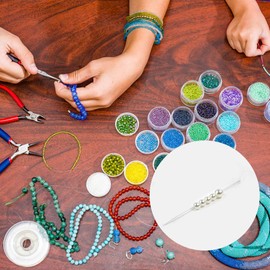 Dadabig 2 Rolls 0.25mm Nylon Thread, Beading Thread Bead String Clear Nylon Invisible Thread Polyamide Thread Transparent Beading Thread with Bead Needle for Jewellery Making, 500m